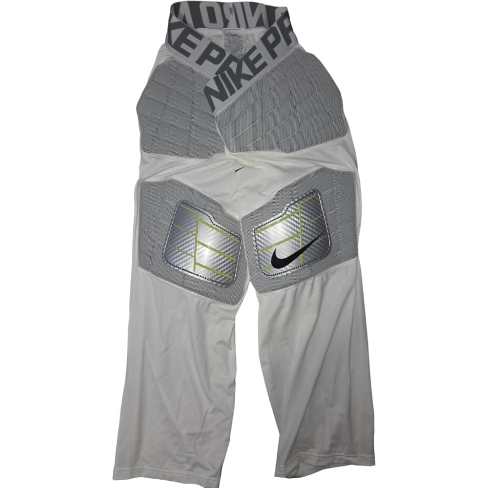 Playmaker Base: American Football Schutz Nike Pro Combat Hyperstrong Padded Compression Pants 5-Pocket Hose Weiß Produktbild 1